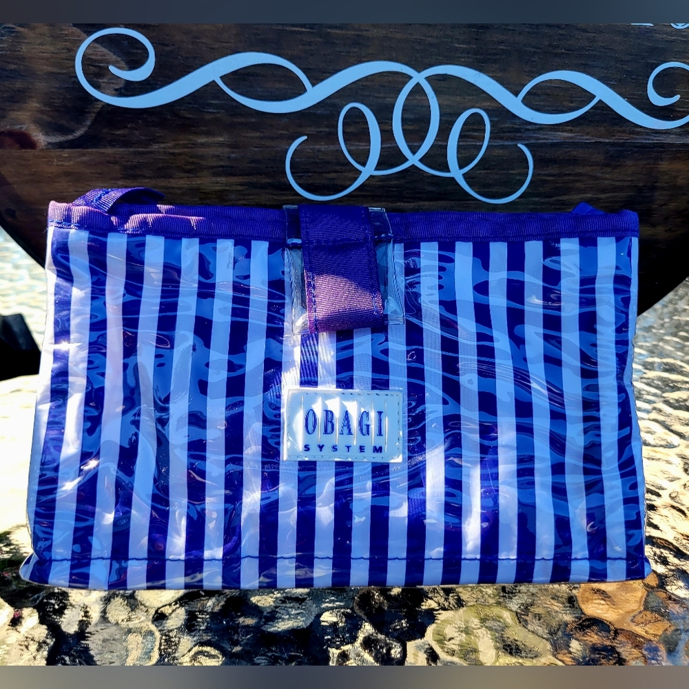 Obagi Striped Cosmetic Bag